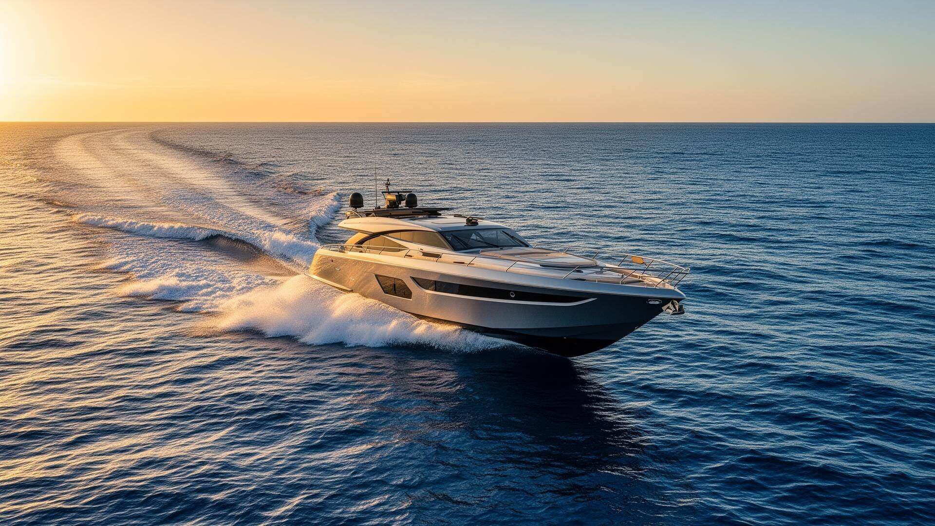Boat Protection Experts — Marine Extended Warranty Coverage Luxury sport boat cruising open ocean at golden hour — extended marine warranty coverage